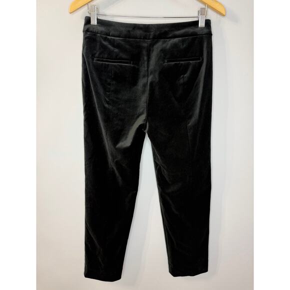 J. Crew Kate Slim-fit Pant Black Velvet Womens 0 Casual Wardrobe Classic Holiday - Picture 5 of 12